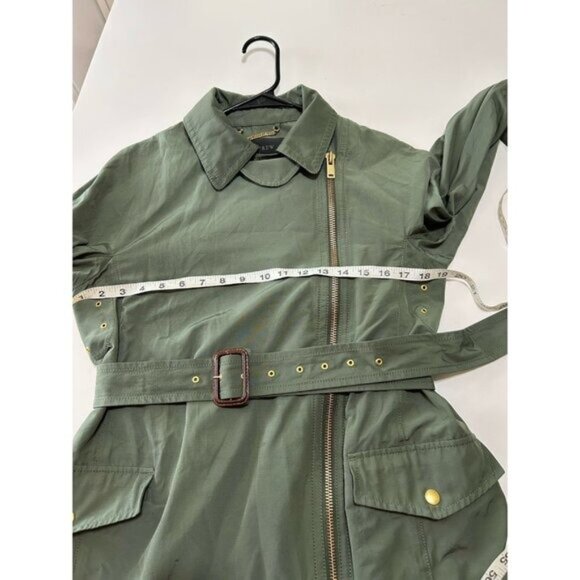 J. Crew assymetrical trench coat 8 belted Steampunk Classic Minimalist Academia - Picture 5 of 16